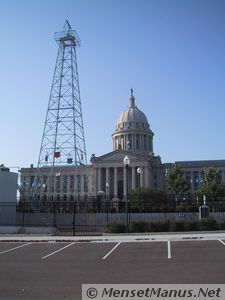Oklahoma Capitol and Oil Rig